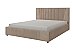 Кровать мягкая с подъемным механизмом Нельсон Геометрия Бежевый/160