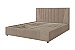 Кровать мягкая с подъемным механизмом Нельсон Геометрия Бежевый/160