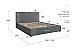 Кровать мягкая с подъемным механизмом Нельсон Геометрия Серый светлый/160