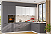 Кухня Вельвет №3 Графит/Бланж софт
