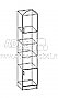 Шкаф-пенал Квартет открытый  схема