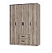 Шкаф 4-х створчатый Титан Дуб Смоки
