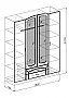 Шкаф 4-х створчатый Марта. Схема.