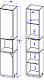 Шкаф-пенал Аванти - схема