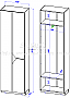 Шкаф платяной Аванти - схема