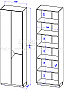 Шкаф с полками Аванти - схема