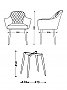 Схема - Стул гостиный с подлокотниками Честер