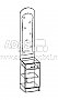 Тумба с зеркалом Квартет 40 схема