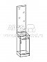 Схема - Тумба с зеркалом малая Лирика