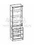 Схема - Тумба с открывающимся зеркалом Лирика