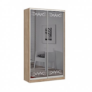 Шкаф-купе Оскар 1.2 с 2 зеркалами / 120 см
