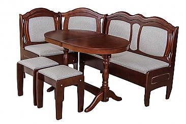 Цвет Орех - Кухонный гарнитур из массива сосны Престиж