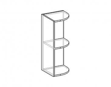 Антресоль торцевая радиусная АТР-30 для кухни Шанталь 2
